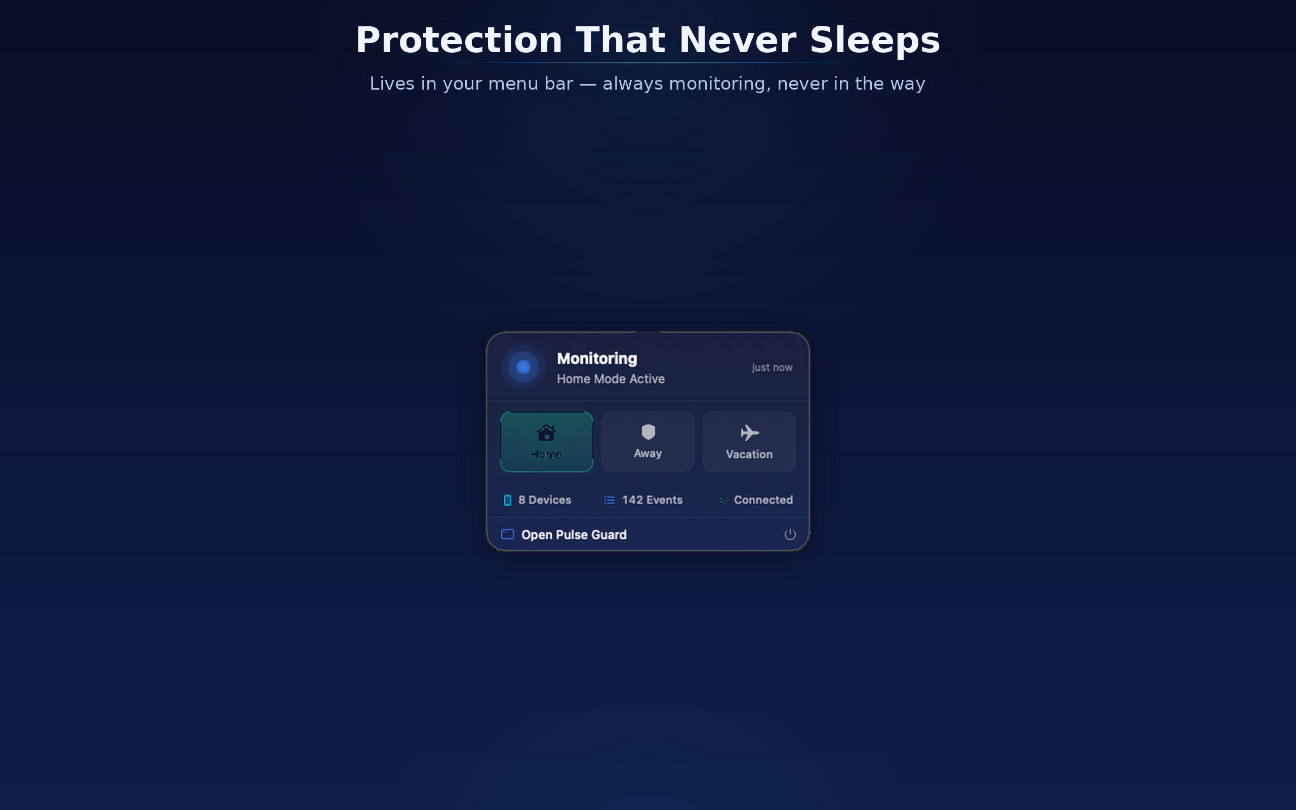 Pulse Guard Menu Bar