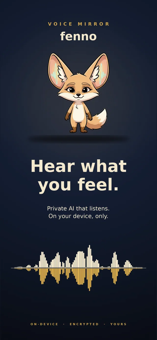 Fenno — Hear what you feel. Private AI voice mirror.