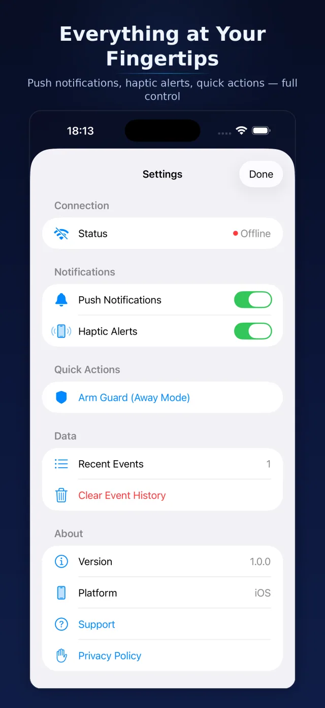 Pulse Companion Settings