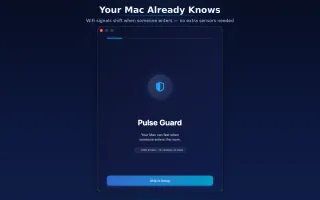 Pulse Guard setup wizard