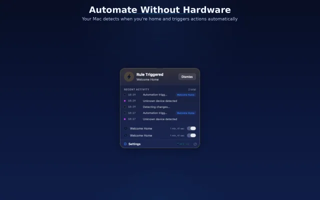 Pulse Home Menu Bar