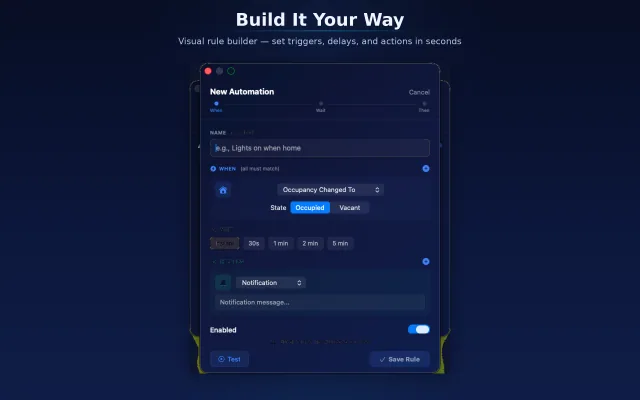 Pulse Home Rule Builder