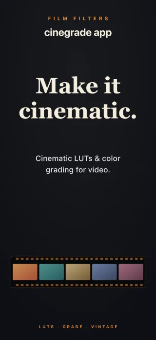 Cinegrade film look selection