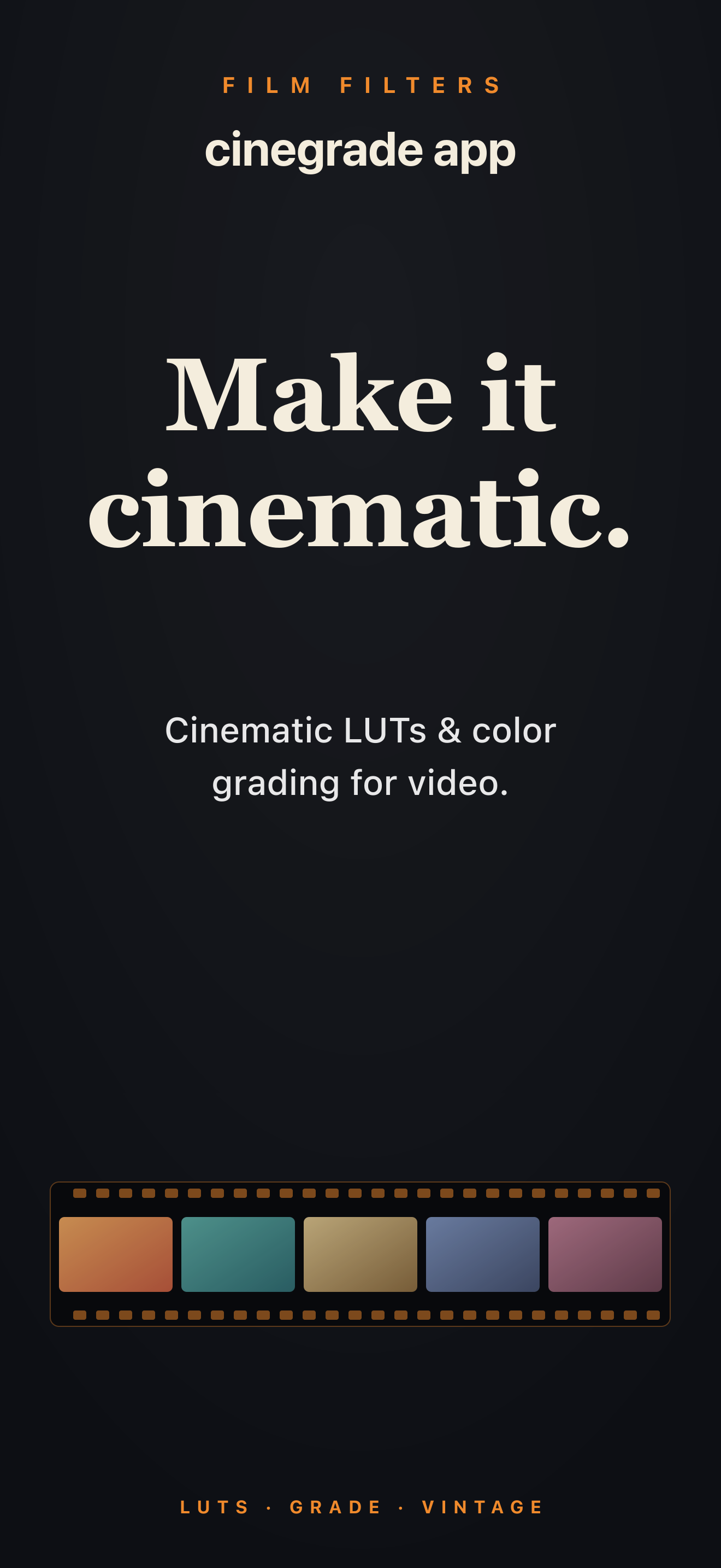 Cinegrade film look selection