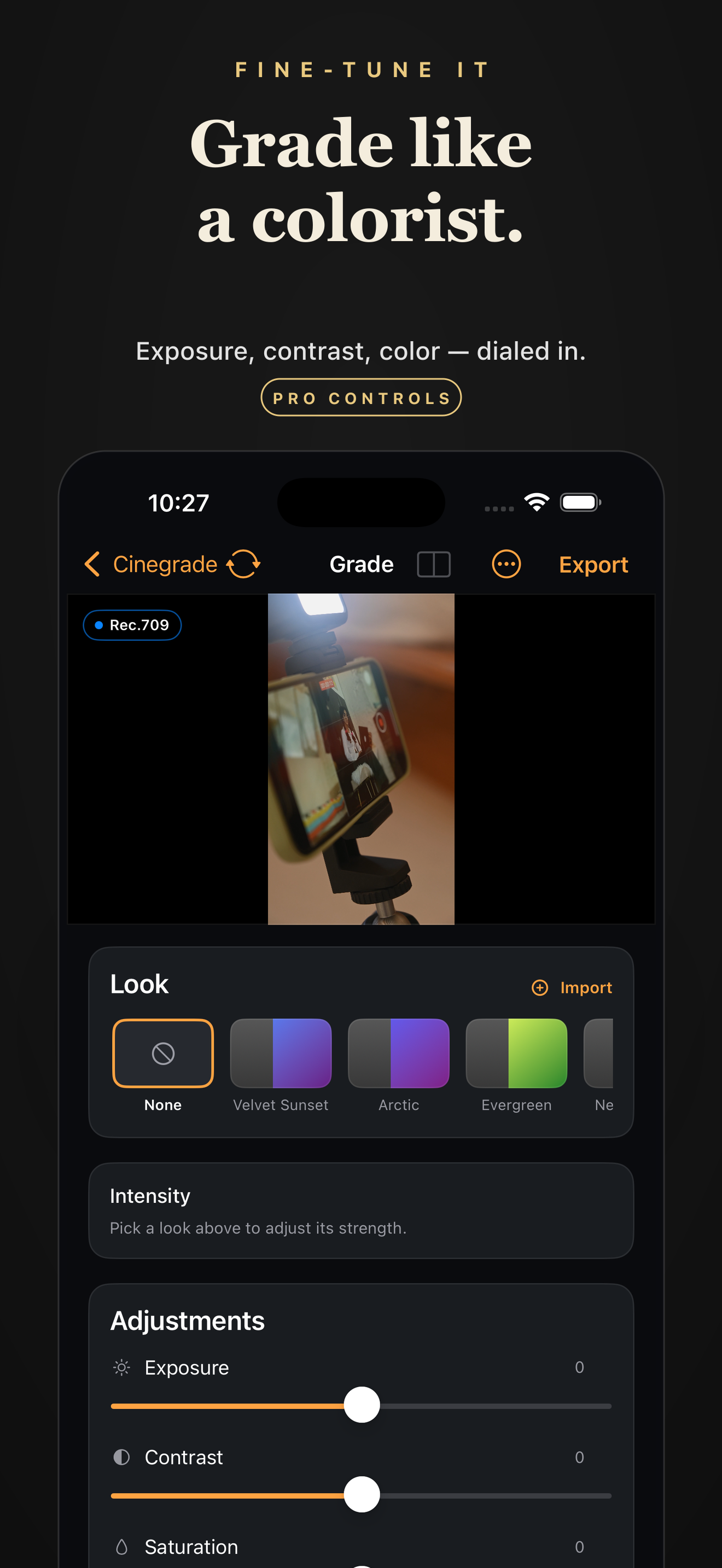 Cinegrade before and after